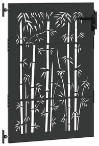 Portão de Jardim Preto 105 x 150 cm Aço com Revestimento em Pó