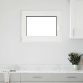 vidaXL Janela de porão "RISOR" 80x50 cm oscilobatente DIN esquerda branca