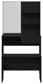 Conjunto de Tocador vidaXL Carvalho Preto Madeira de Engenharia, Tocad