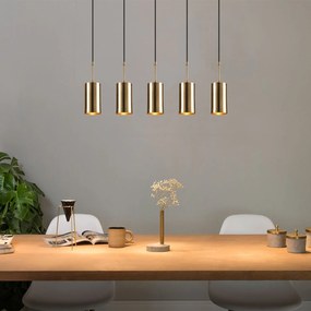 Candeeiro de Teto Kem – Ouro e Preto – 79 x 9 cm