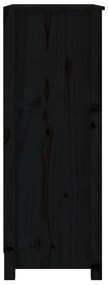 Estante 80x35x97 cm madeira de pinho maciça preto