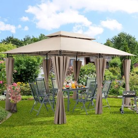 Pergula jardim Topas  3x4m Proteção UV 50+ Taupe