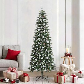 vidaXL Árvore de Natal Artificial Verde 210 cm PVC, Plástico e Aço