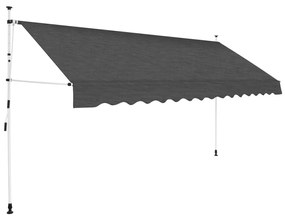 vidaXL Toldo retrátil manual 400 cm antracite