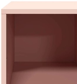 Mesa de centro 101,5x50x43,5 cm aço laminado a frio rosa