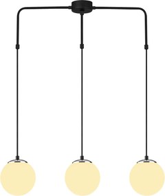 Candeeiro de Teto Uzum – Preto/Branco – 80 x 15 cm