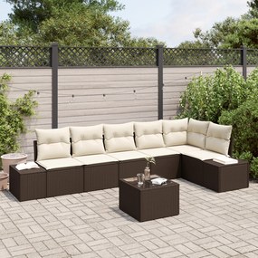 Conjunto de Sofá de Jardim de 6 Peças com Almofadas Cinza de Rattan PE
