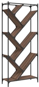 Estante 79x30x180 cm deriv. de madeira/metal carvalho castanho