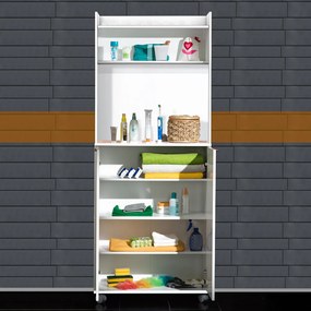 Armário Multiusos "Claro" - Branco - 73x172x36cm - Design Moderno