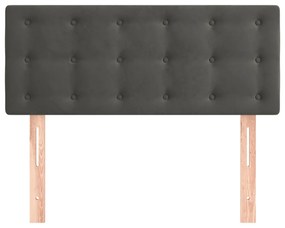 Cabeceira de cama veludo 80x5x78/88 cm cinzento-escuro