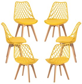 Pack 6 Cadeiras Mima - Amarelo