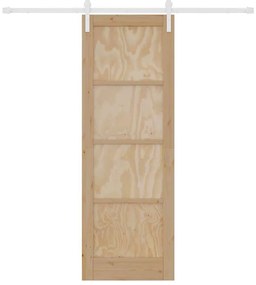Porta Deslizante com Conjunto de Hardware 73.5x211 cm Madeira Sólida d