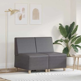 vidaXL Cadeiras de Sofá 2 pcs Cinzeto 55 x 74 x 82 cm Couro sintético