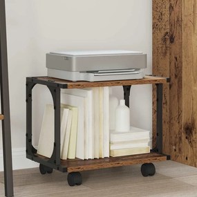 vidaXL Suporte para Impressora Madeira Antiga 41 x 28 x 33,5 cm