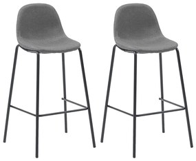 vidaXL Cadeiras de bar 2 pcs tecido cinzento-acastanhado