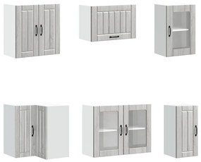 11 peças armário de cozinha conjunto Lucca cinza sonoma