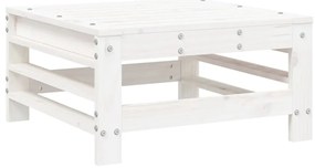 9 pcs conjunto lounge de jardim pinho maciço branco