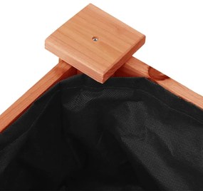 Floreira c/ forro e rodas 118x59x80 cm abeto maciço castanho