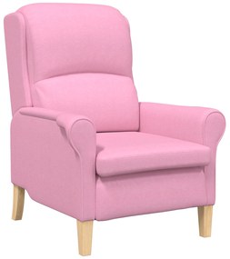 Poltrona Moderna Rosa Tecido de poliéster, Madeira Médio