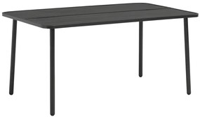 vidaXL Mesa de jardim 150x90x72 cm aço cinzento escuro