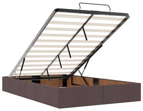 Estrutura de cama otomana sem colchão 120x200cm marrom escuro