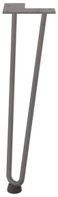 Pernas de grampo para mesa de centro 4 peças Aço natural 42 cm Aço mac