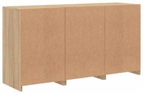 Aparador com luzes LED 123x37x67 cm carvalho sonoma