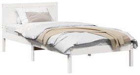 Estrutura de Cama Branca de Madeira Branca Madeira 100 x 200 cm