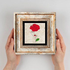 Pintura Decorativa em Moldura TC1232 – Multicolor – 20 x 20 cm