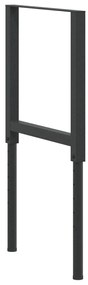 Estruturas bancada ajustáveis 2 pcs 55x(69-95,5) cm metal preto