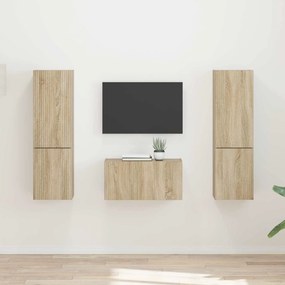 vidaXL Conjunto de móvel de TV 5 pcs Carvalho Sonoma