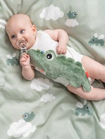 Boneco-doudou porta-chupetas, Croco da DONE BY DEER verde