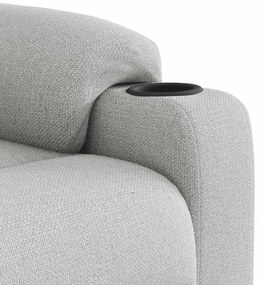 Cadeira de massagem reclinável tecido cinzento
