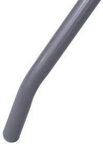Mesa de jardim 60 cm aço e vidro cinzento-claro