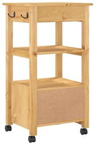 Carrinho de cozinha MONZA 48x40x90 cm madeira de pinho maciça