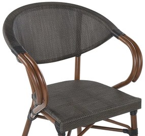 Conjunto de 4 cadeiras de jardim em cinzento e castanho escuro CASPRI Beliani