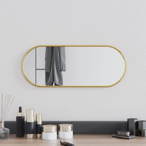 vidaXL Espelho de parede 50x20 cm oval dourado