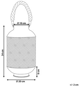 Lanterna decorativa em metal branco CORON Beliani