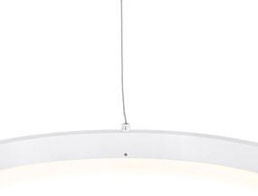 Candeeiro de suspensão design branco 40 cm incl. LED regulável em 3 níveis - Anello Moderno