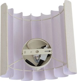 Candeeiro de Parede Japandi Bege com Linho 26cm - Scallop