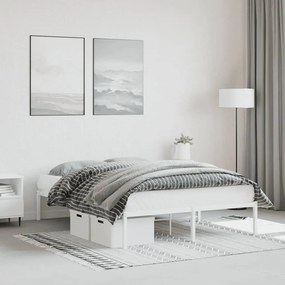 Estrutura de cama 135x190 cm metal branco
