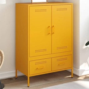 Móvel alto 68x39x101,5 cm aço amarelo mostarda