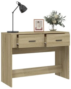 Mesa consola 100x39x75 cm derivados de madeira carvalho sonoma