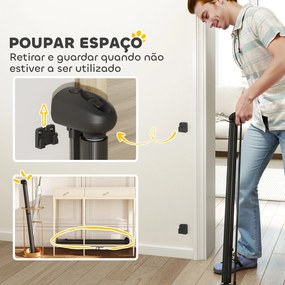 Barreira para Cães Retrátil 0-144 cm  para Cães Pequenos Barreira de Segurança para Animais de Estimação com Fecho Preto