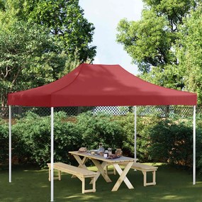 vidaXL Teto para tenda de festas 4x3 m 270 g/m² bordô