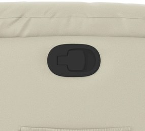Poltrona reclinável couro artificial cor creme