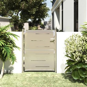 vidaXL Portão de jardim 100x125 cm aço inoxidável