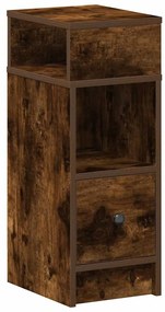 Mesas de cabeceira 2 pcs com gaveta 25x31x66 cm carvalho fumado