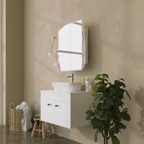 Armário de Casa de Banho Quartz – Branco – 12x45x50 cm