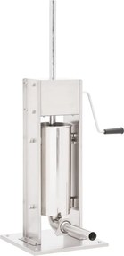 vidaXL Máquina de enchidos manual 5 L aço inoxidável prateado